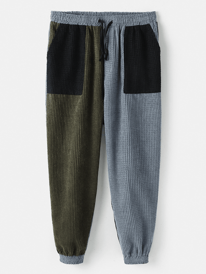 Men's Corduroy Patchwork Jogger Pants